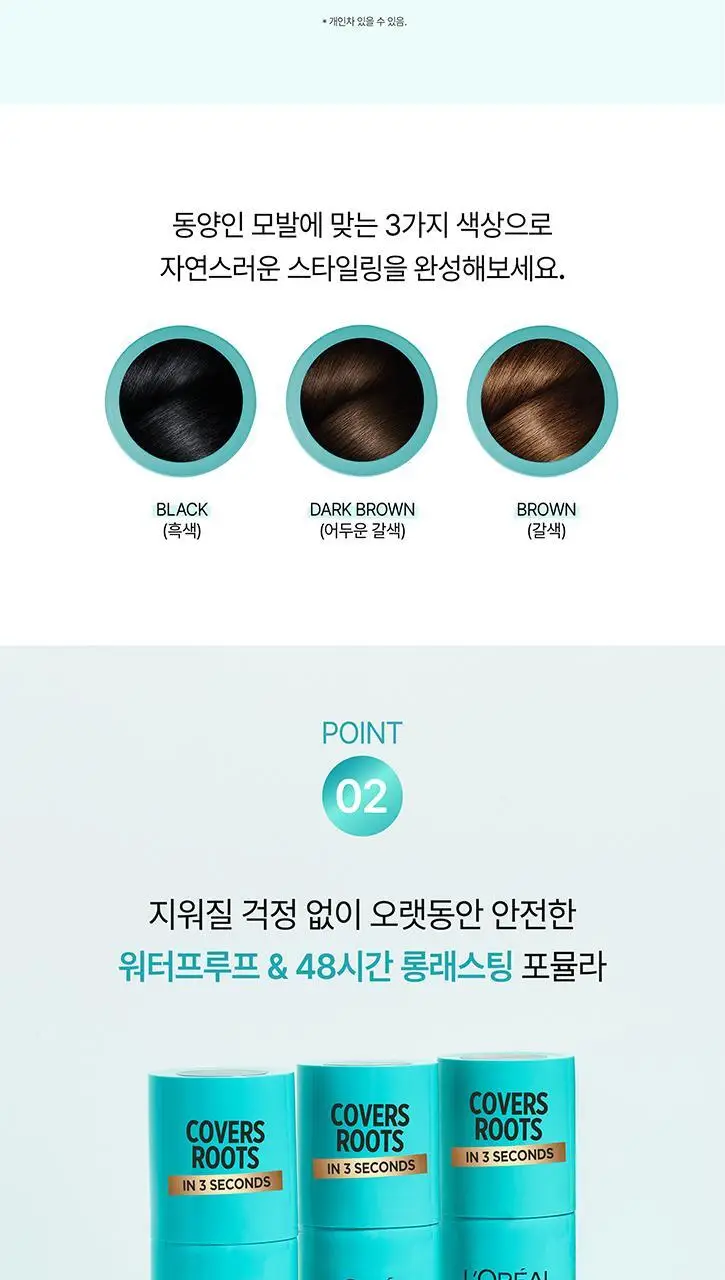 [3초 새치커버] 로레알파리 매직리터치 새치 스프레이 75ml 3종 택 1 상세페이지 6